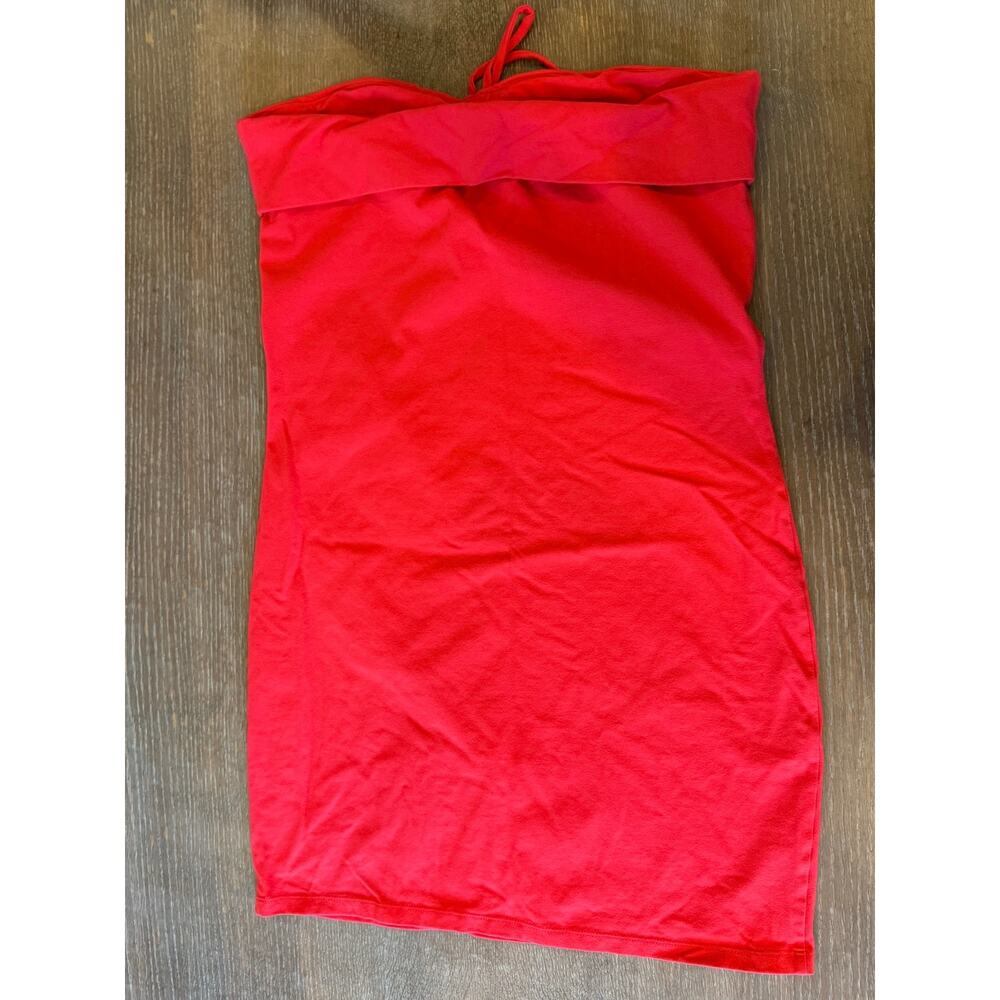 WILD FABLE Red Strapless Cotton/Spandex Summer Mini Dress XL - Picture 5 of 8